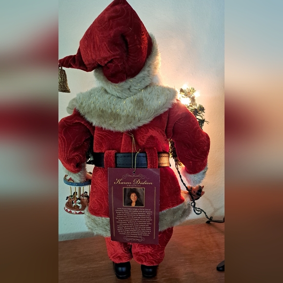 Festive Santa Claus Holiday Figurine in Red - Picture 15 of 16